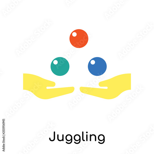 Juggling icon isolated on white background