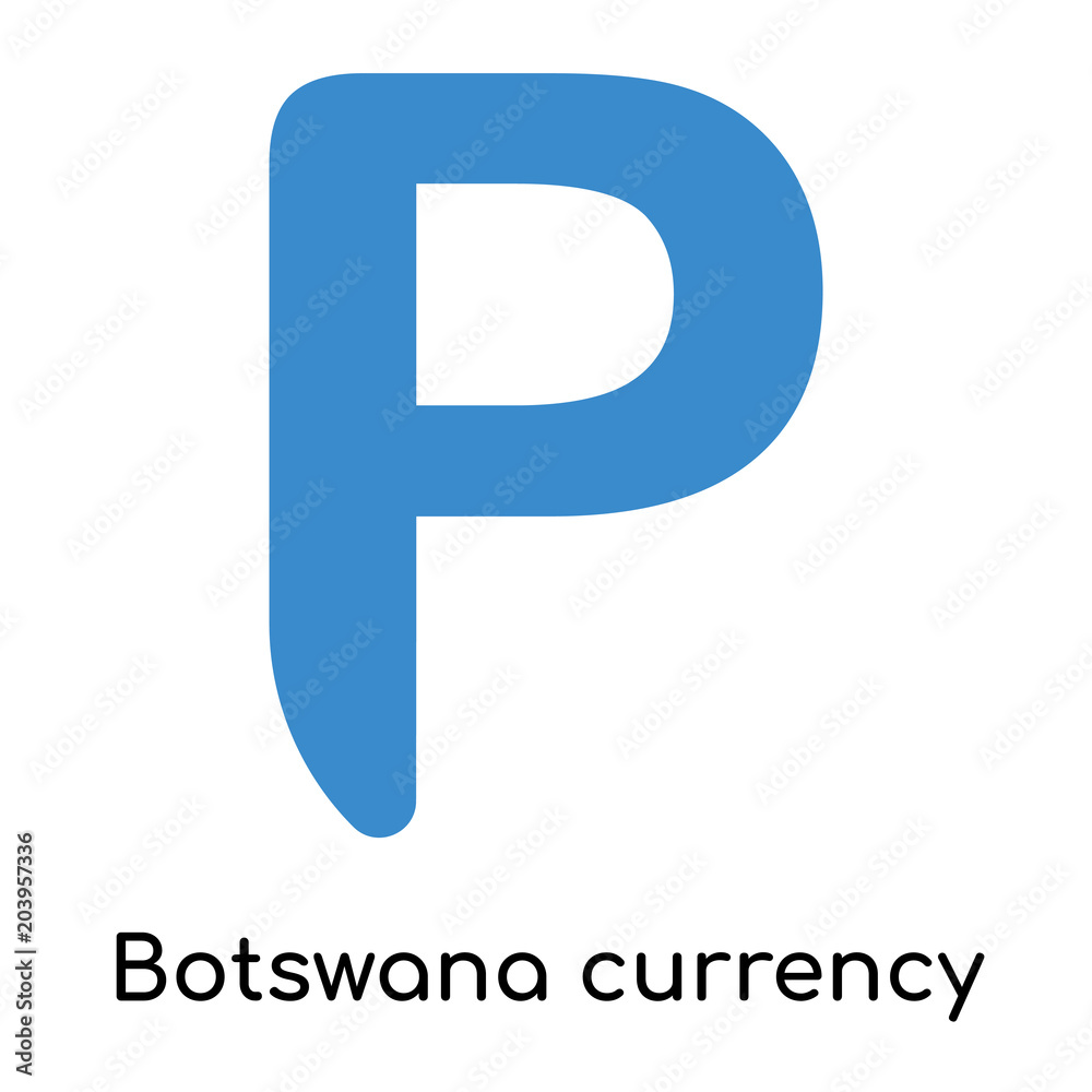Botswana currency icon isolated on white background Botswana currency icon isolated on white background