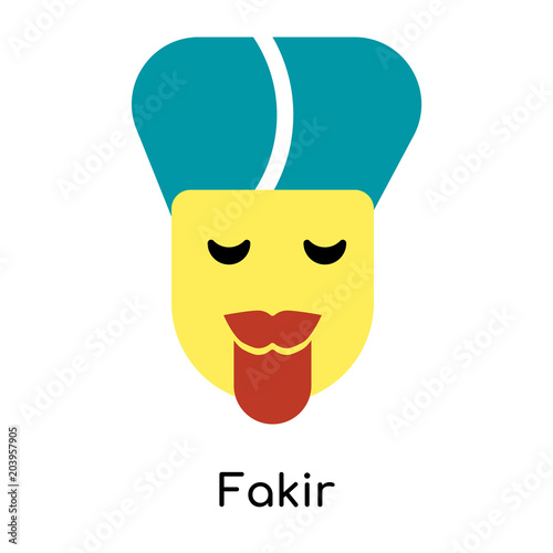 Fakir icon isolated on white background