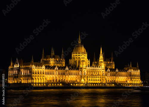 Parlament in Budapest by Night.