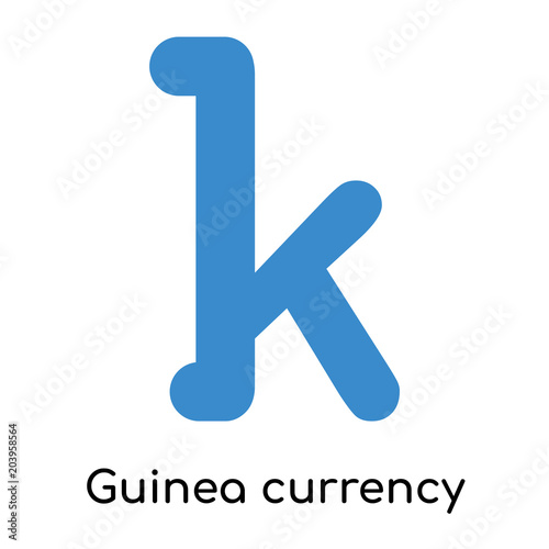 Guinea currency icon isolated on white background