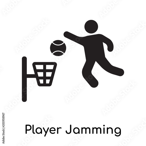 Player Jamming icon isolated on white background
