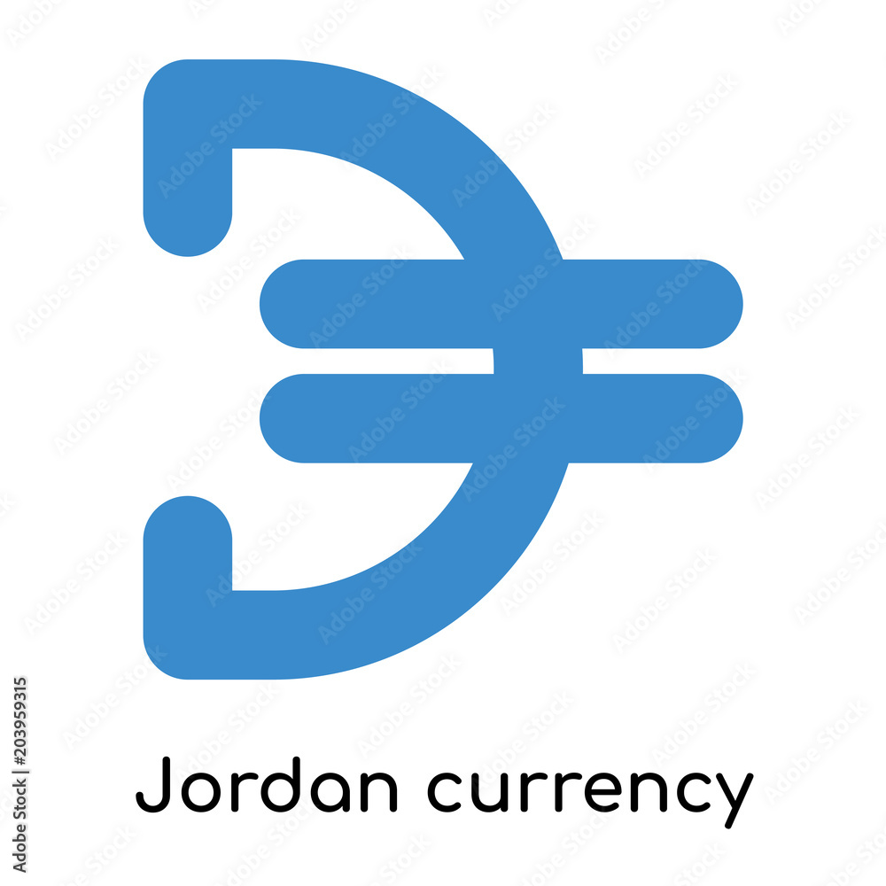 Jordan currency icon isolated on white background Jordan currency icon isolated on white background