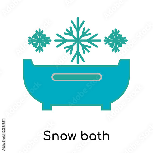 Snow bath icon isolated on white background
