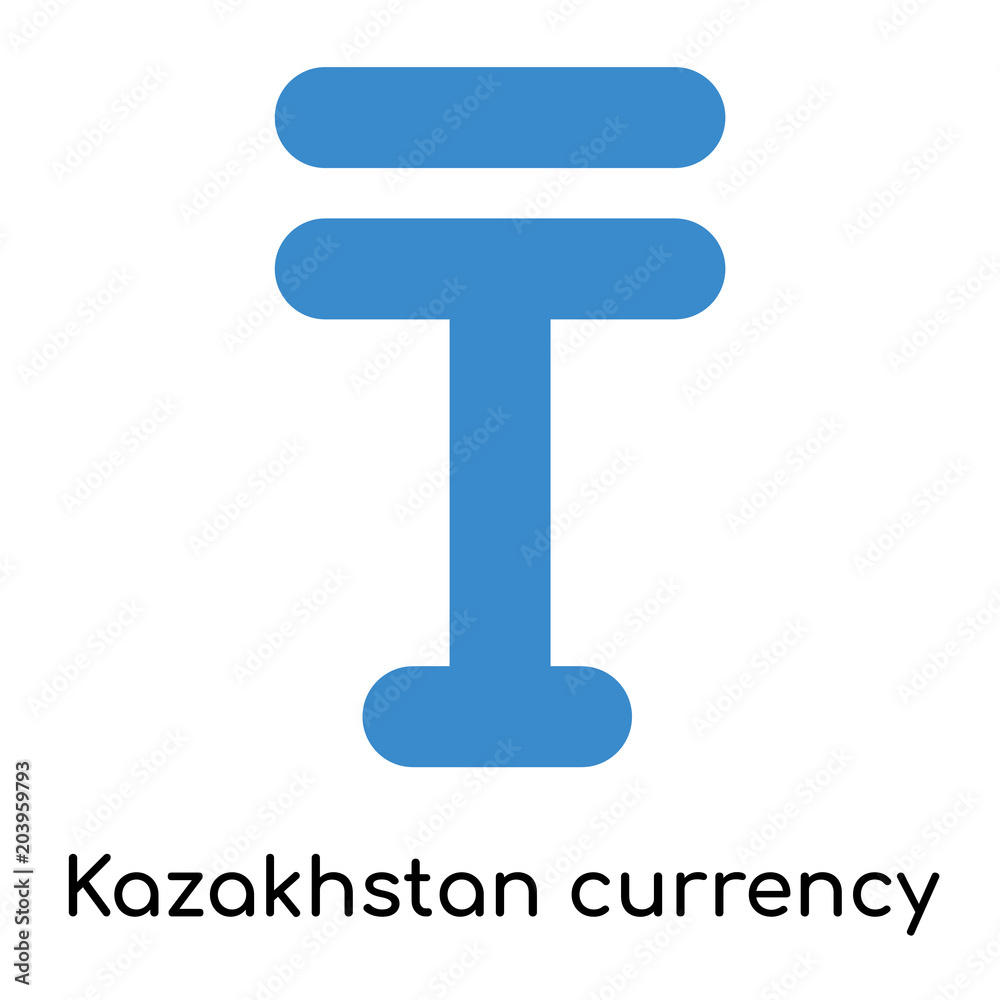 Kazakhstan currency icon isolated on white background Kazakhstan currency icon isolated on white background