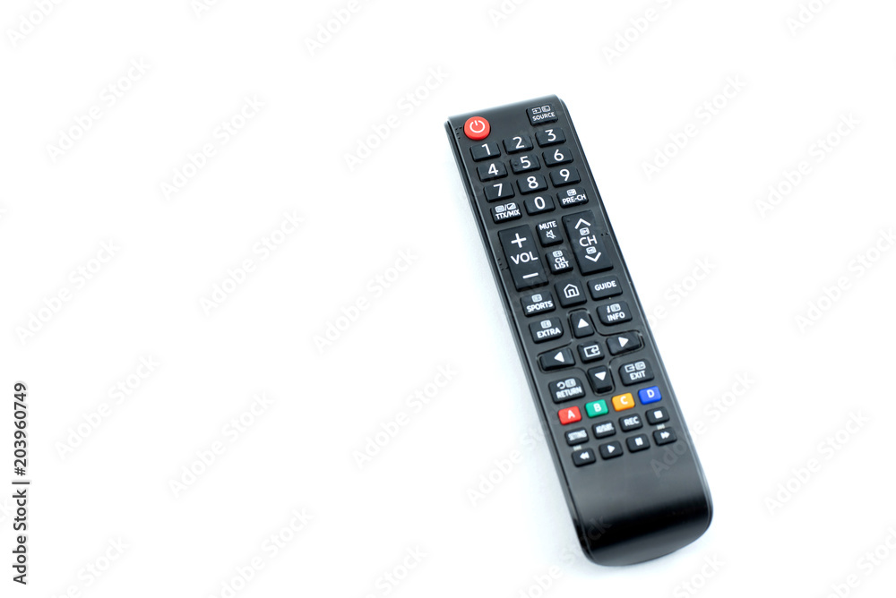 TV remote control isolate with white background TV remote control isolate with white background