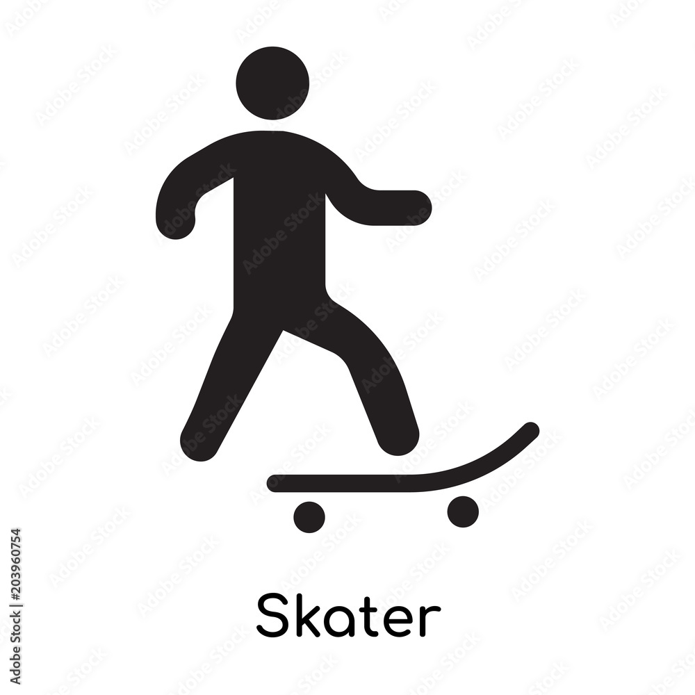 Skater icon isolated on white background