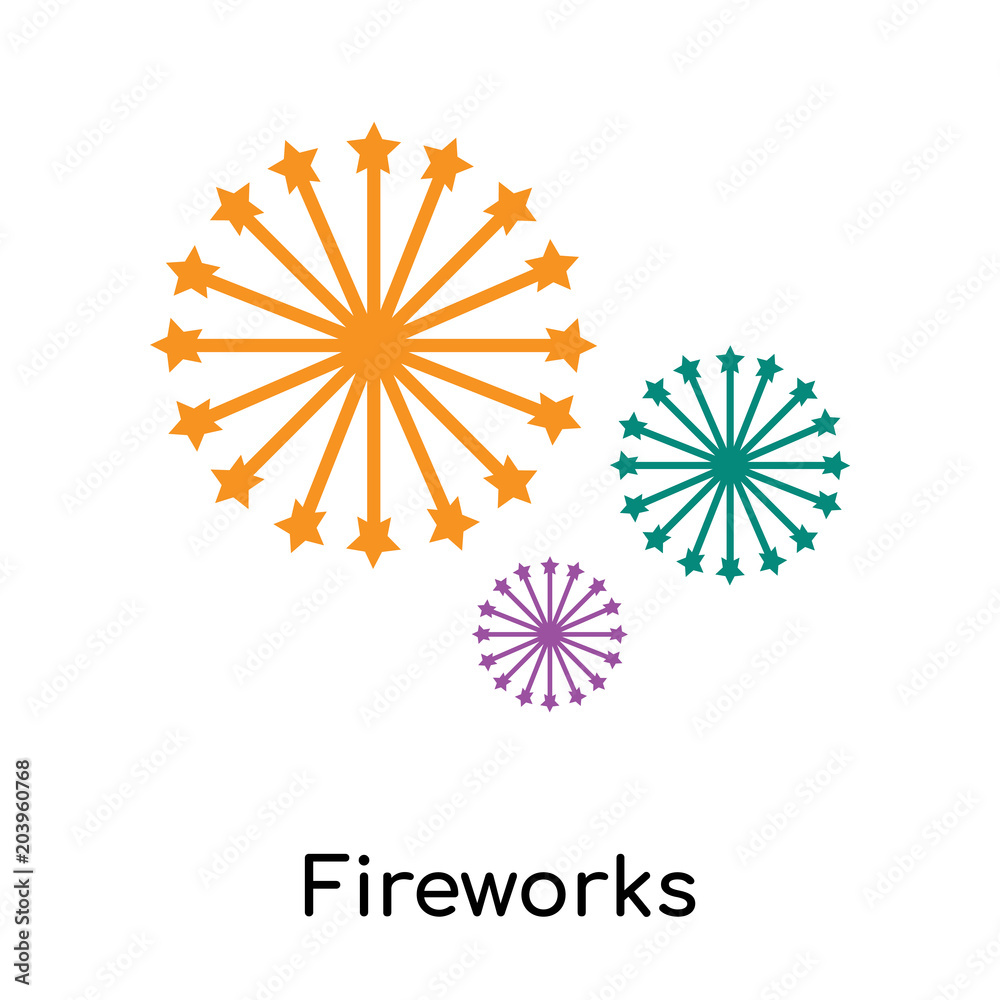 Fireworks icon isolated on white background