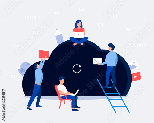 Cloud storage design concept.