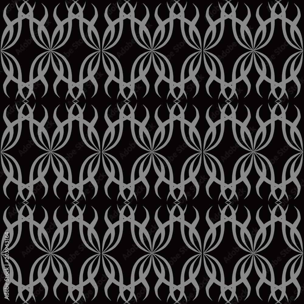 Antique seamless background Spiral Curve Cross Wave Vine