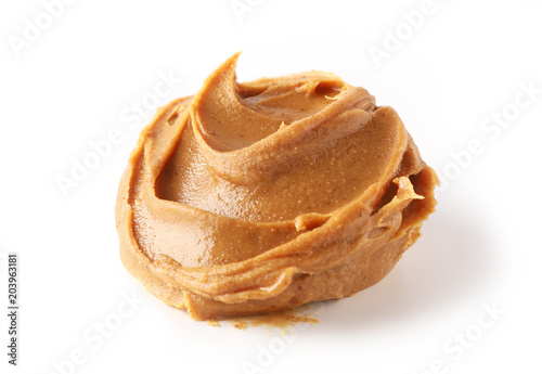peanut butter on a white background