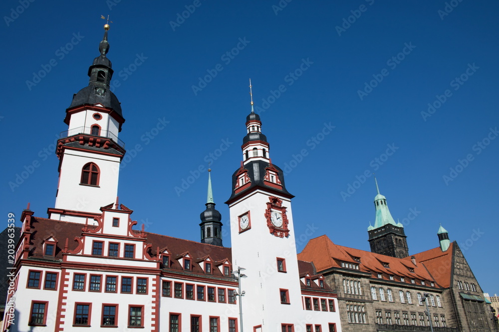Chemnitz, Rathäuser alt und neu Chemnitz, Rathäuser alt und neu
