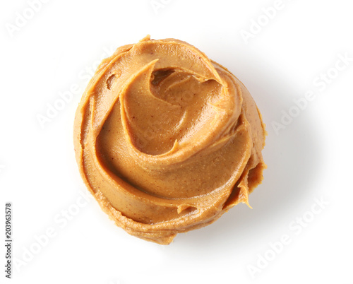 peanut butter on a white background