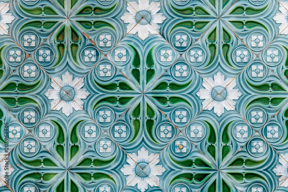 Traditional Portuguese glazed tiles Traditional Portuguese glazed tiles