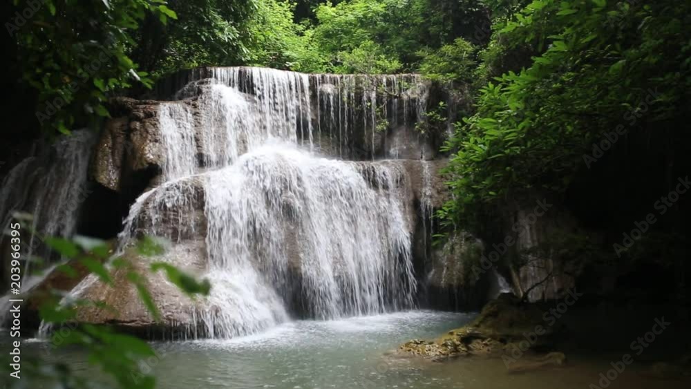 Huai Mae Khamin Waterfall landmark tourist of Thailand Huai Mae Khamin Waterfall landmark tourist of Thailand