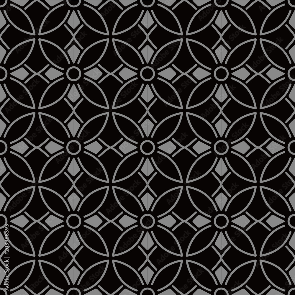 Antique seamless background Round Curve Cross Frame Line Flower Antique seamless background Round Curve Cross Frame Line Flower