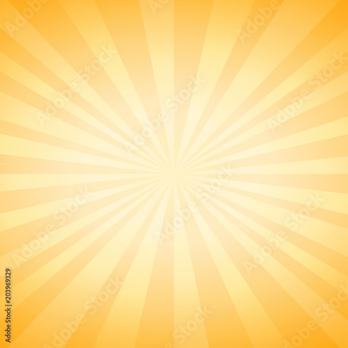 Abstract soft Yellow rays background. Vector