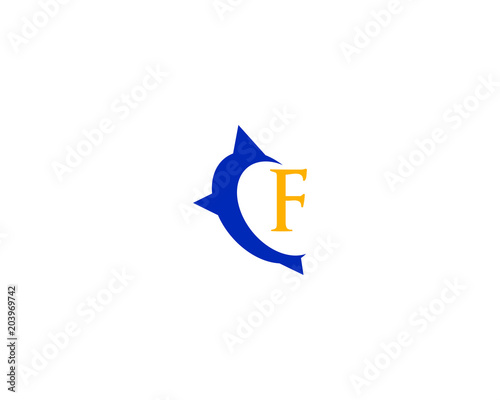 Free Download f letter compass logo - GFXLoad