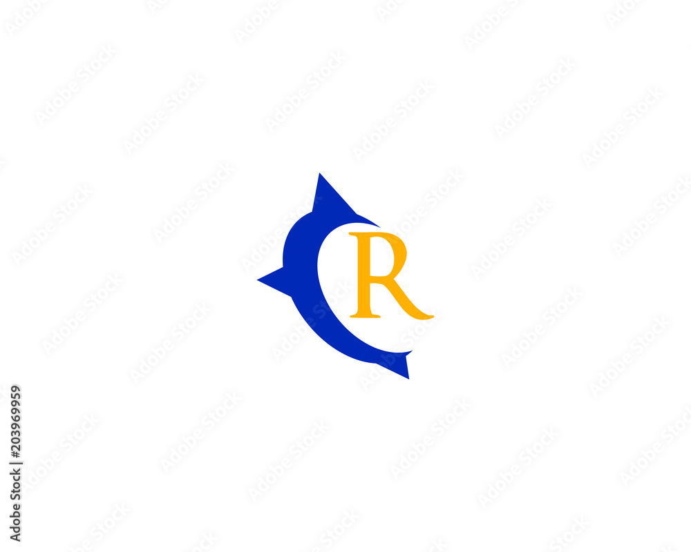 r letter compass logo r letter compass logo