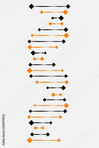 Abstract structure of human DNA. Vector DNA.