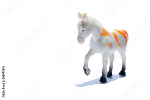 toy horse on white background