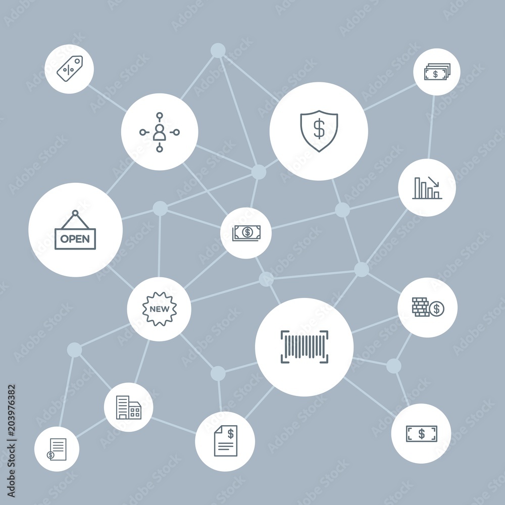 Abstract background with polygonal connected lines and business, transports, money, shopping outline icons. Can be use for websites, mobile apps, presentations and other design works Abstract background with polygonal connected lines and business, transports, money, shopping outline icons. Can be use for websites, mobile apps, presentations and other design works