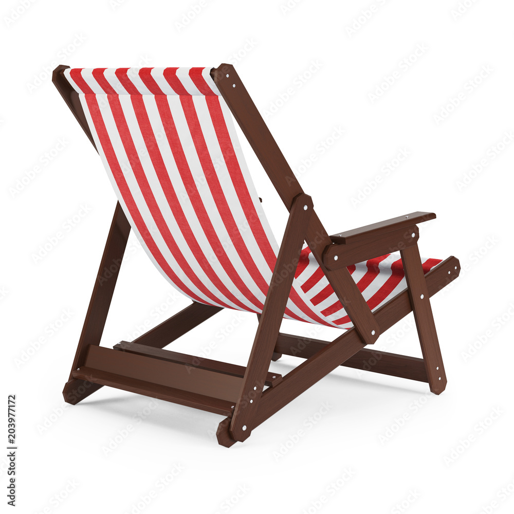 Chaise lounge on white background. 3D rendering. Chaise lounge on white background. 3D rendering.