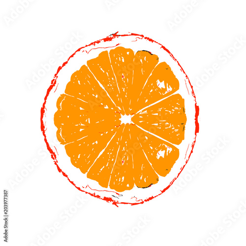 sliced juicy orange