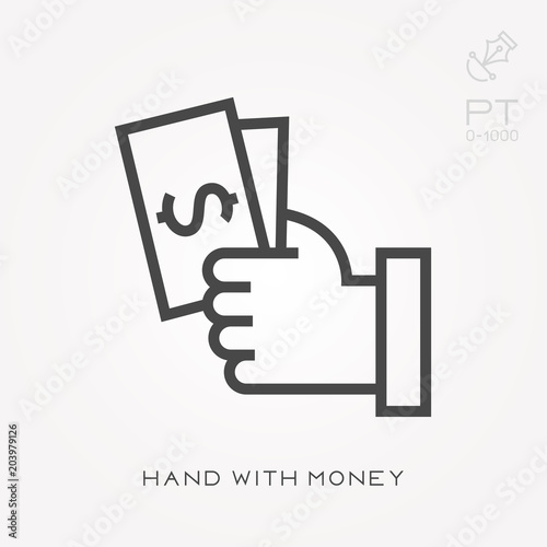 Hand with money