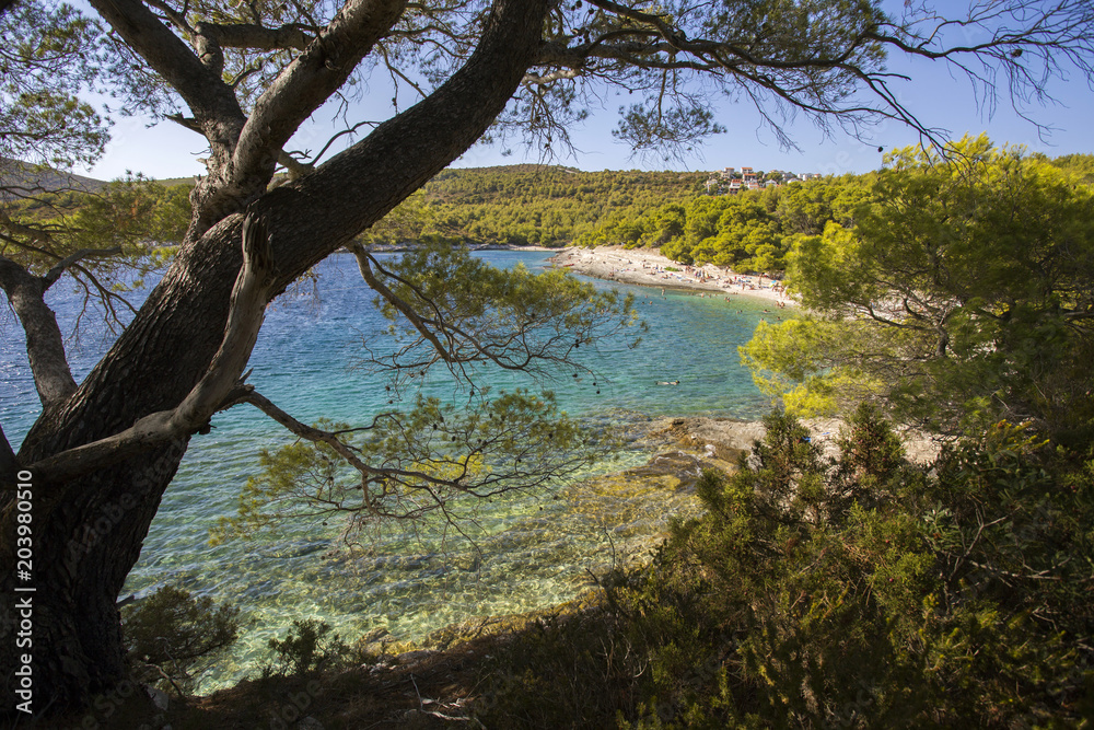 Srebrna (Silver) beach - Vis island, Croatia Srebrna (Silver) beach - Vis island, Croatia