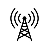 Radio tower icon. Linear style