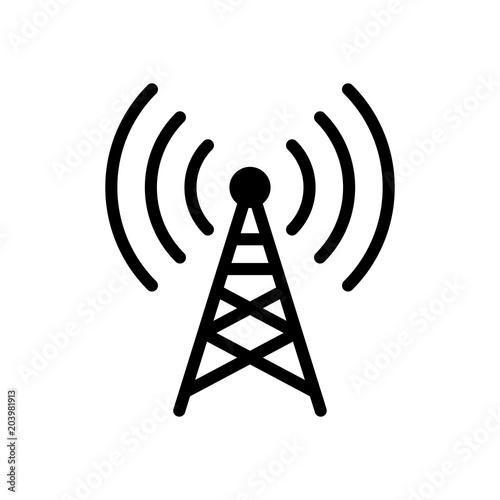 Wallpaper Mural Radio tower icon. Linear style
