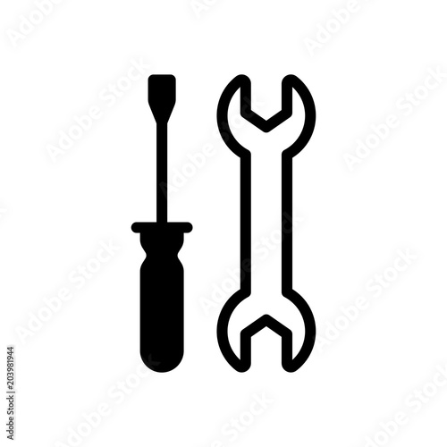 Repair service, wrench and screwdriver, tools