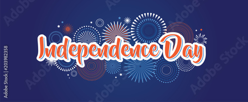 4th july fireworks background, fourth vector banner, american national flag decoration, celebration usa independence day illustration, symbol of united states freedom