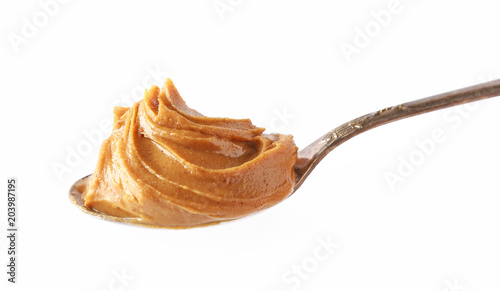 spoon of peanut butter