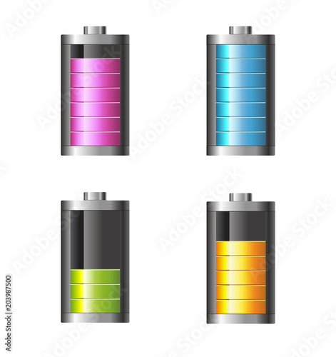 Battery charge vector illustration on white background