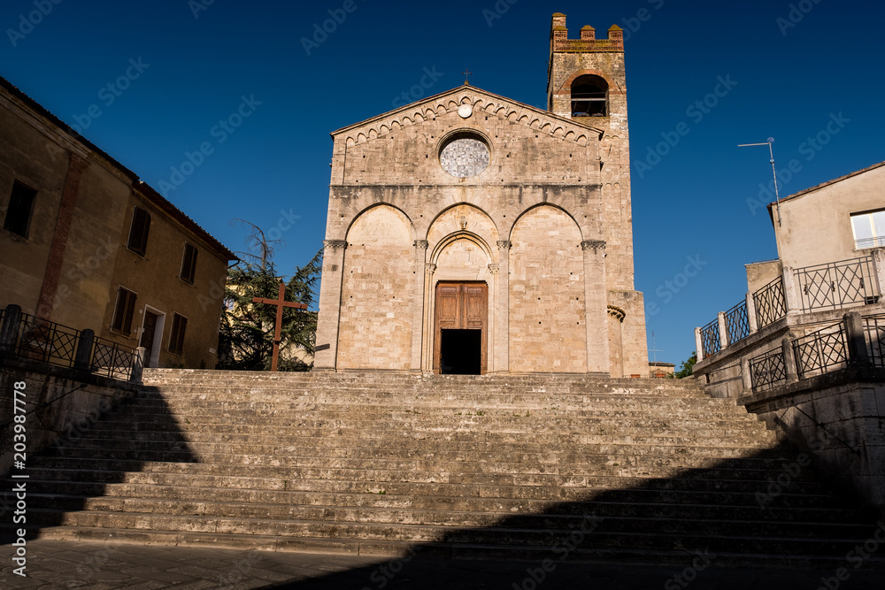 ASCIANO, TUSCANY, Italy - The Church Of Saint Agatha