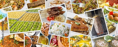 Traditional Turkish Foods collage