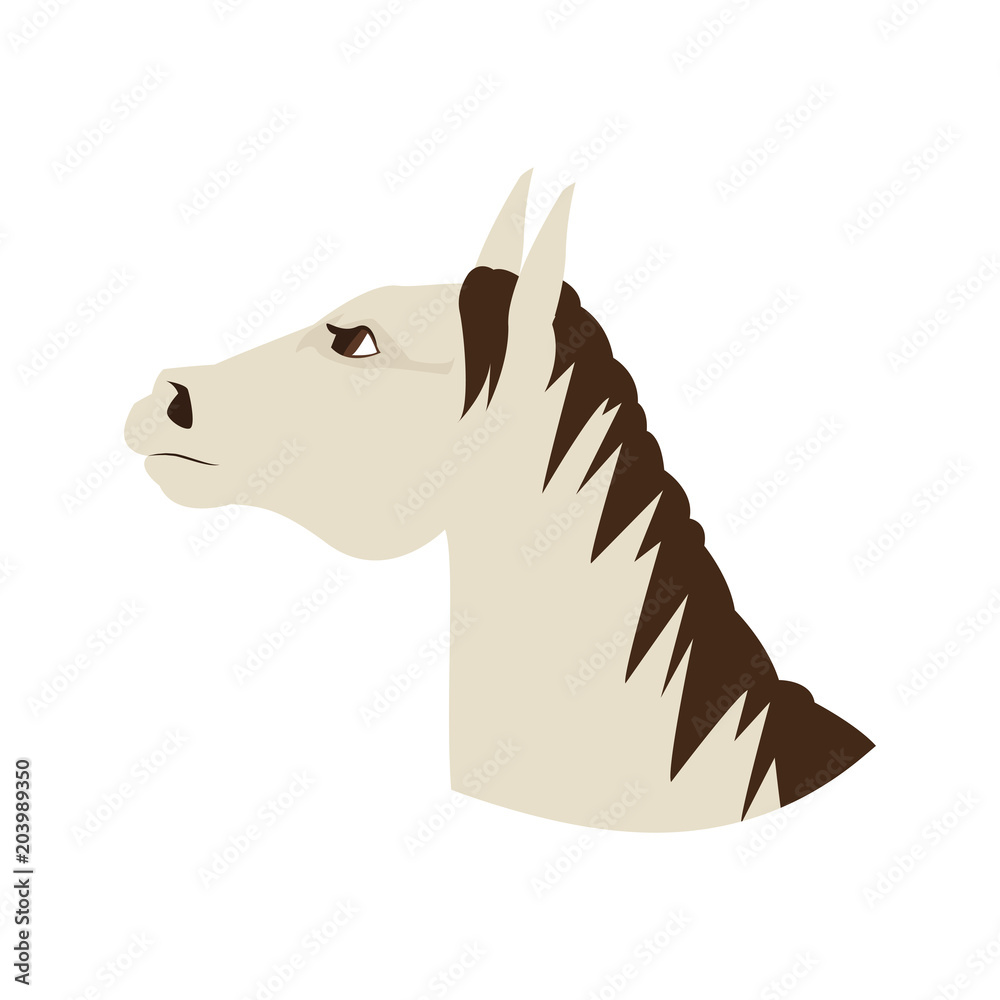 Horse head cartoon vector illustration graphic design