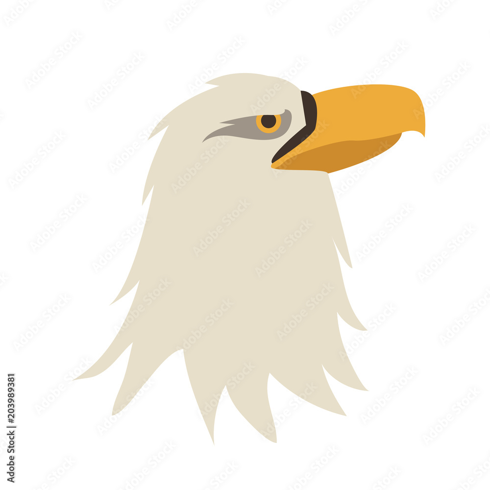 Fototapeta premium Eagle head cartoon vector illustration graphic design