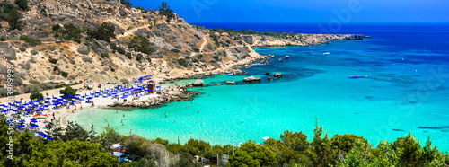 Best beaches of Cyprus - Konnos Bay in Cape Greko national park photo