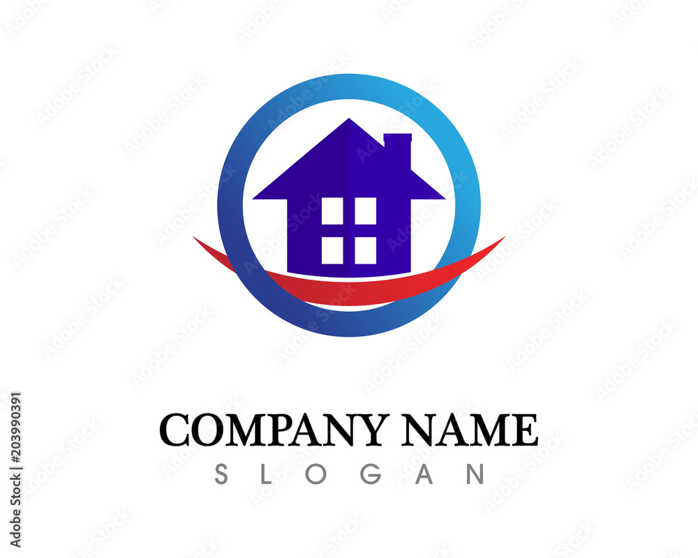 Real estate and home buildings logo icons template