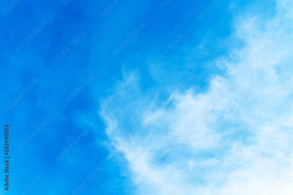 Blue sky background with clouds for design