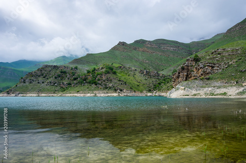 Bylym lake in the Caucasus mountains in Russia photo