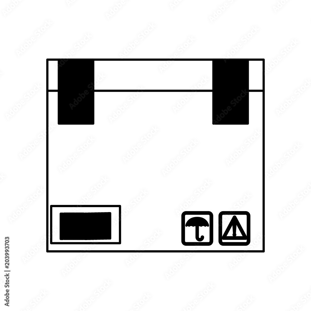 Cardboard box isolated vector illustration graphic design