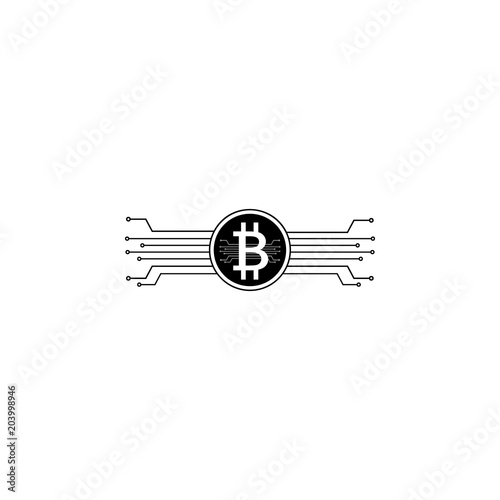 Bitcoin around the world icon. Premium quality graphic design icon. Signs and symbols collection icon for websites, web design, mobile app