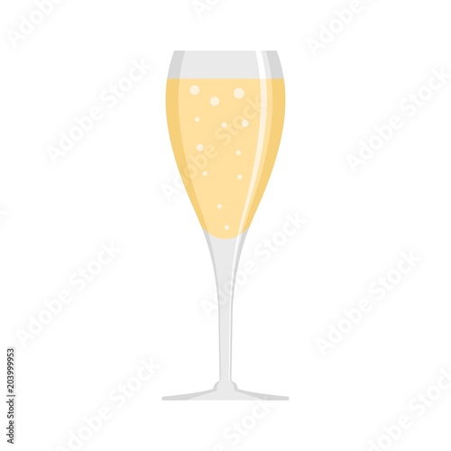 Full glass icon. Flat illustration of full glass vector icon for web