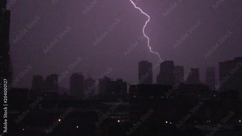 lightning strike slow motion