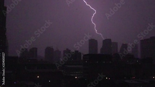 lightning strike slow motion