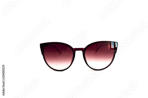 women sunglasses on white background
